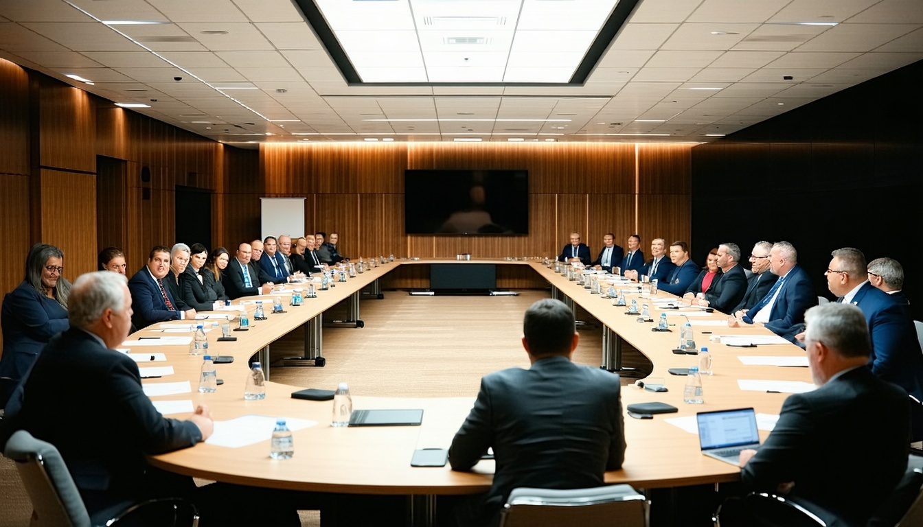 Definición de objetivos comerciales en una reunión empresarial